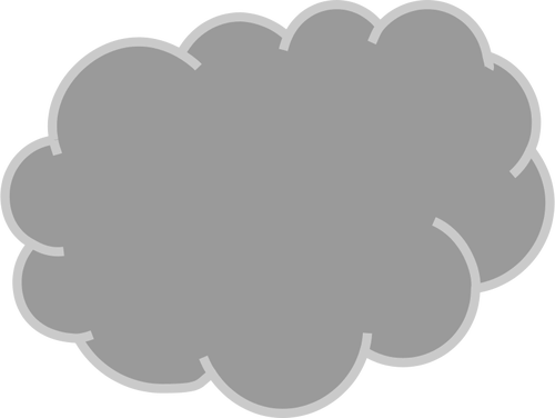 Szare chmury grafika wektorowa