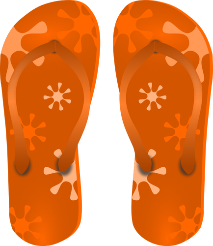 Orange flipflops vector illustration
