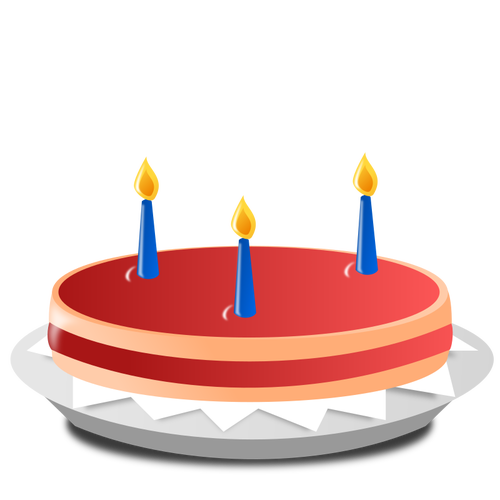 Tort urodzinowy z niebieski Å›wiece