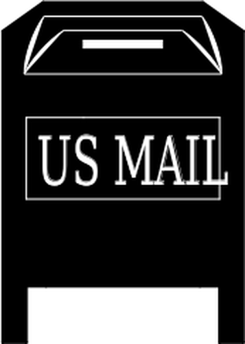 Caixa de correio do preto e branco