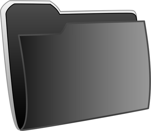 Gambar vektor icon folder hitam