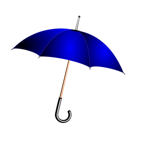Vector ilustrare a umbrela albastrÄƒ