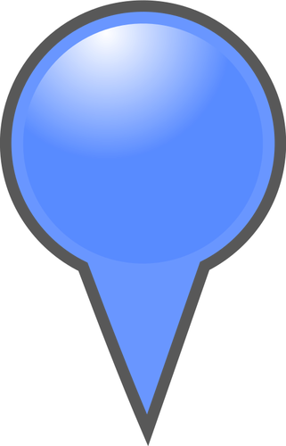 Blue map pointer