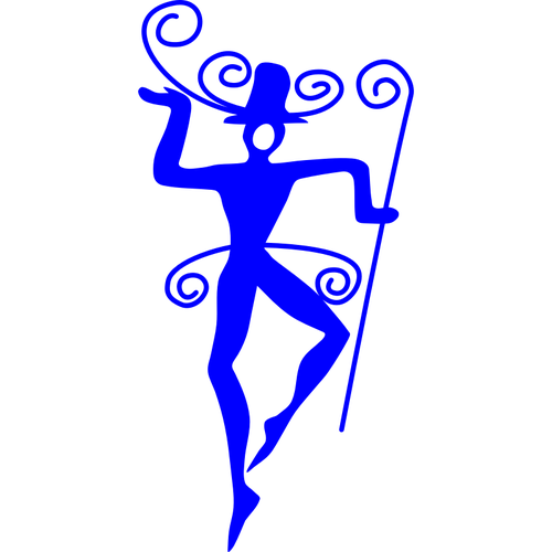 Vane danseuse silhouette vecteur image