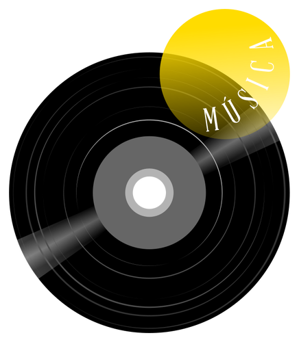 Gramophone Record Vektor Zeichnung