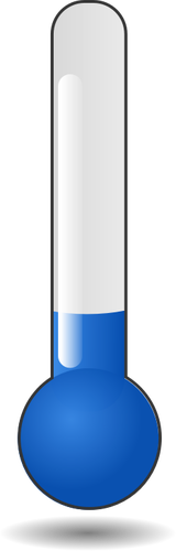 Grafica vettoriale del tubo termometro blu