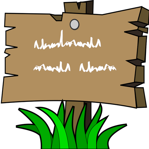 Cartel de madera