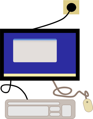 Immagine vettoriale terminale computer