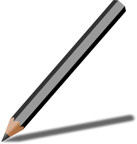 Grafiet potlood met schaduw vectorillustratie