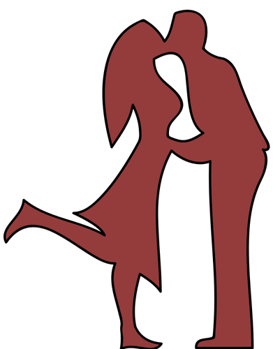 Homme et femme embrasse illustration
