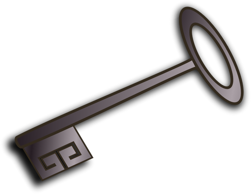 PrediseÃ±adas de vector de la llave de la puerta de estilo antiguo con sombra