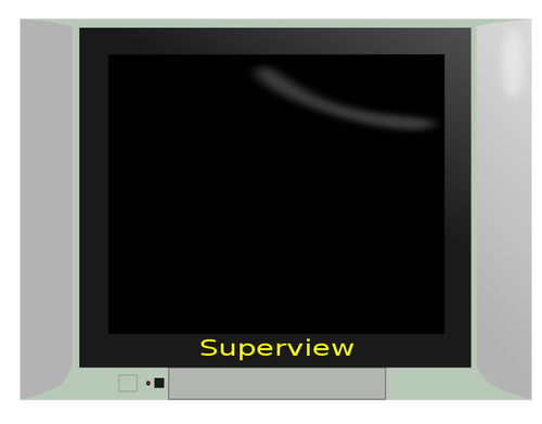 Superview TV set vektorritning