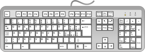 Imagem vetorial de teclado italiano