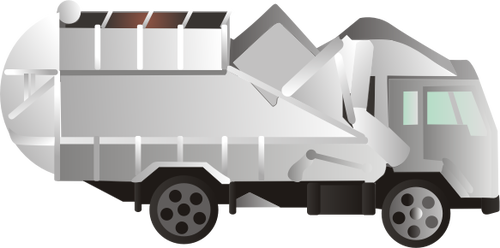 Vector drawing of garbage truck