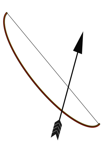 Bild des braunen Pfeil und schwarzen Bogen