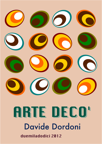 Vektor illustration av art dÃ©co-Ã¤gg affisch