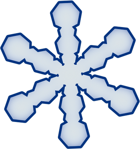 Vektorritning av isiga blÃ¥ snowflake