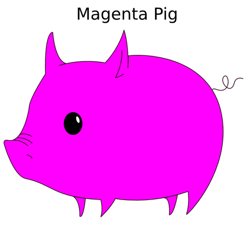 Magenta porc vector illustration