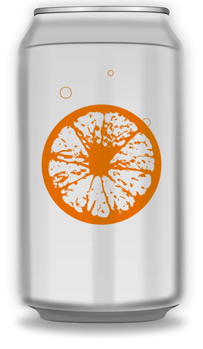 Vektorbild orange soda kan