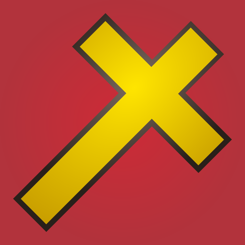 Heiligen Kreuzes gelbes Symbol Vektor-Bild