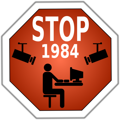 Zastavit 1984 vektorovÃ½ obrÃ¡zek