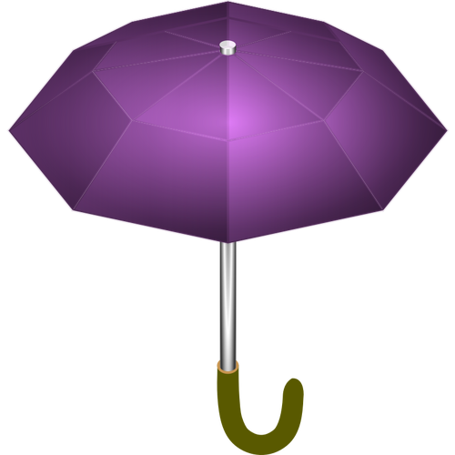 Dibujo vectorial de paraguas pÃºrpura