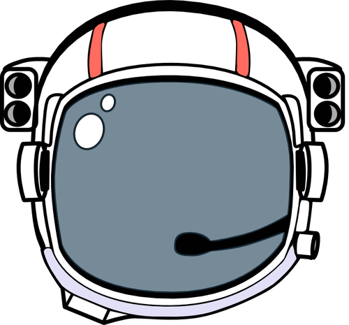 Astronaut hjÃ¤lm vektor illustration