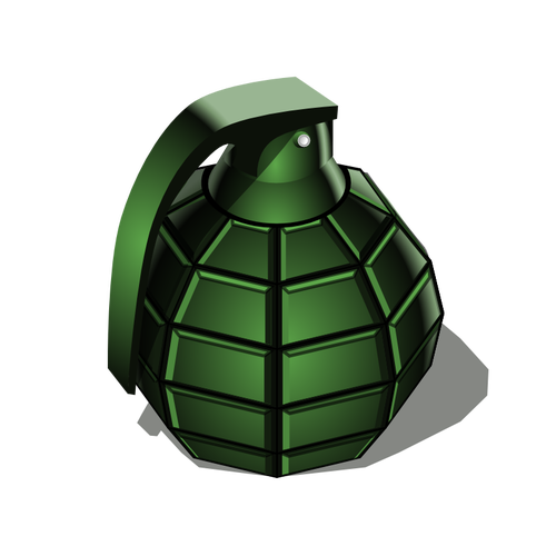 groene hand grenade vector illustraties