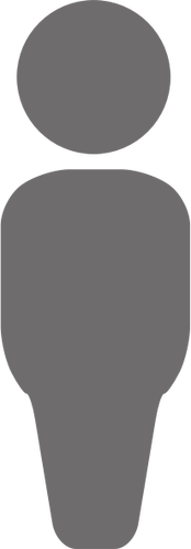 Vector Illustrasjon av enkel mann eller person silhuett-ikonet