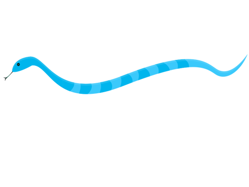 Imagen vectorial de serpiente azul
