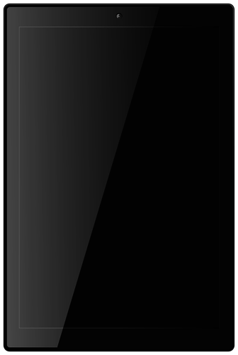 Tablet PC met schaduw vector illustraties