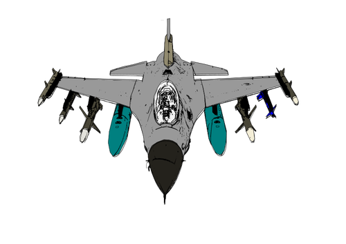 Bommenwerper vliegtuig vectorillustratie