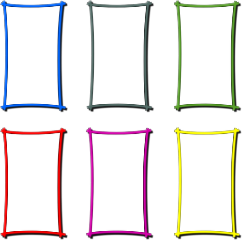 Vektorzeichnende Reihe von farbigen Frame-Rahmen