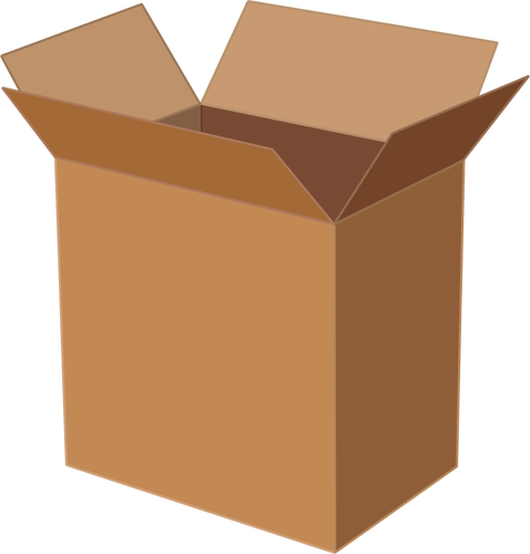 Vector ilustrare a cutie de carton adÃ¢nc deschise