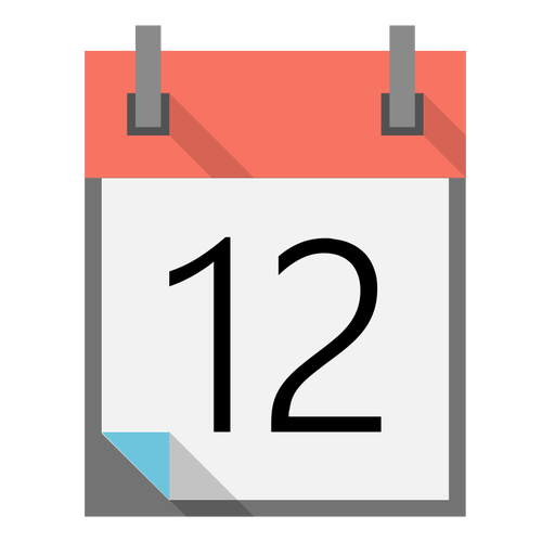 Spiral kalenderen ikonet vector illustrasjon