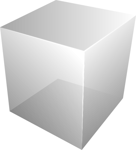Vector de la imagen del cubo gris transparente