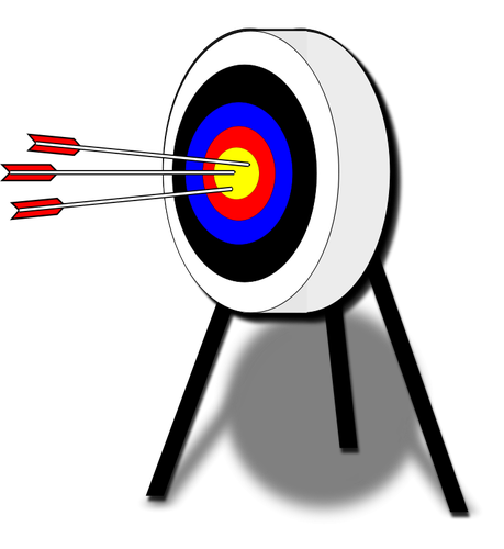 Vector image of target with arrows
