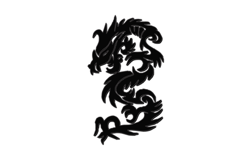 Dessin vectoriel de dragon nouvel an chinois