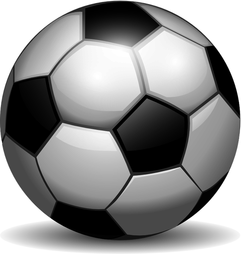 Vector clip art of football ball with reflections