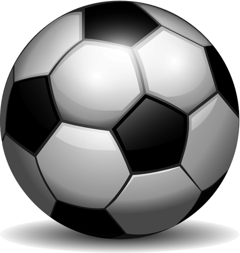 Vektor ClipArt-bilder av fotboll boll med reflektioner