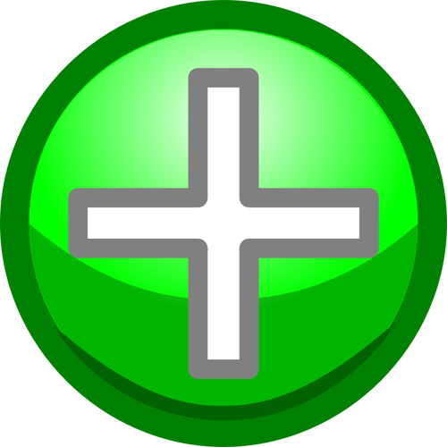 Zielony plus symbol