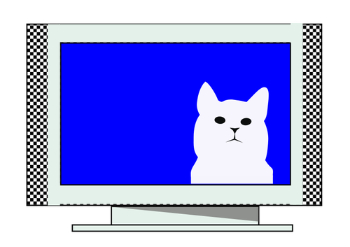 Kat op TV vector afbeelding