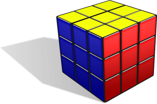 Kostka Rubika z cieÅ„ grafika wektorowa