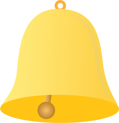 Image vectorielle du symbole de la cloche jaune