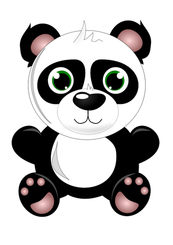 Baby panda vector