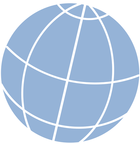 Einfache Globus-Symbol Vektor-ClipArt