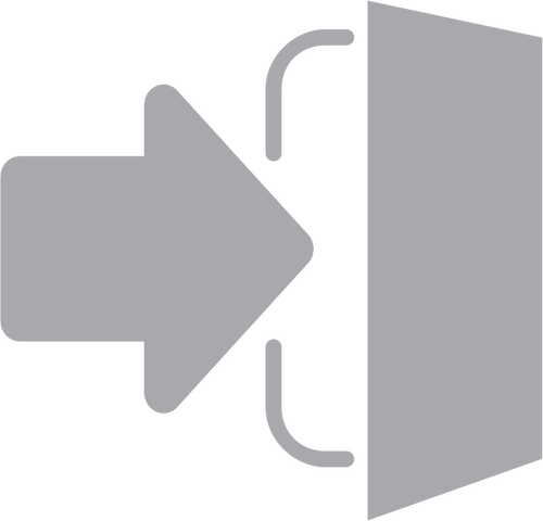 Graustufen-Ausfahrt-Symbol-Vektor-Bild