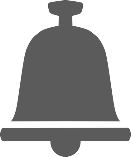 Immagine vettoriale in scala di grigi campana icona