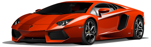 Dessin vectoriel de rouge Lamborghini