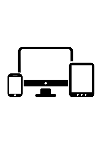 Ordinateur, smartphone et tablette icÃ´nes vectorielles